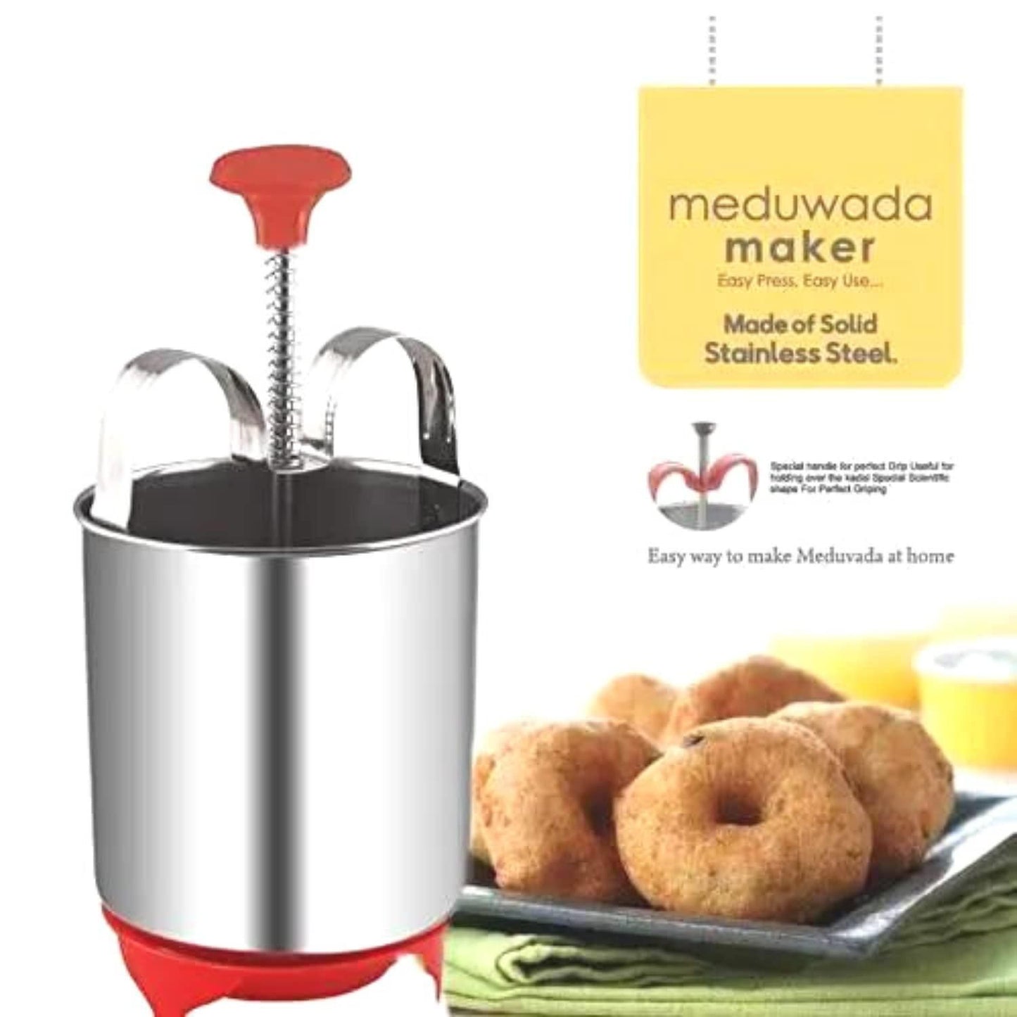 Stainless Steel Medu Vada And Doughnut Maker With Stand